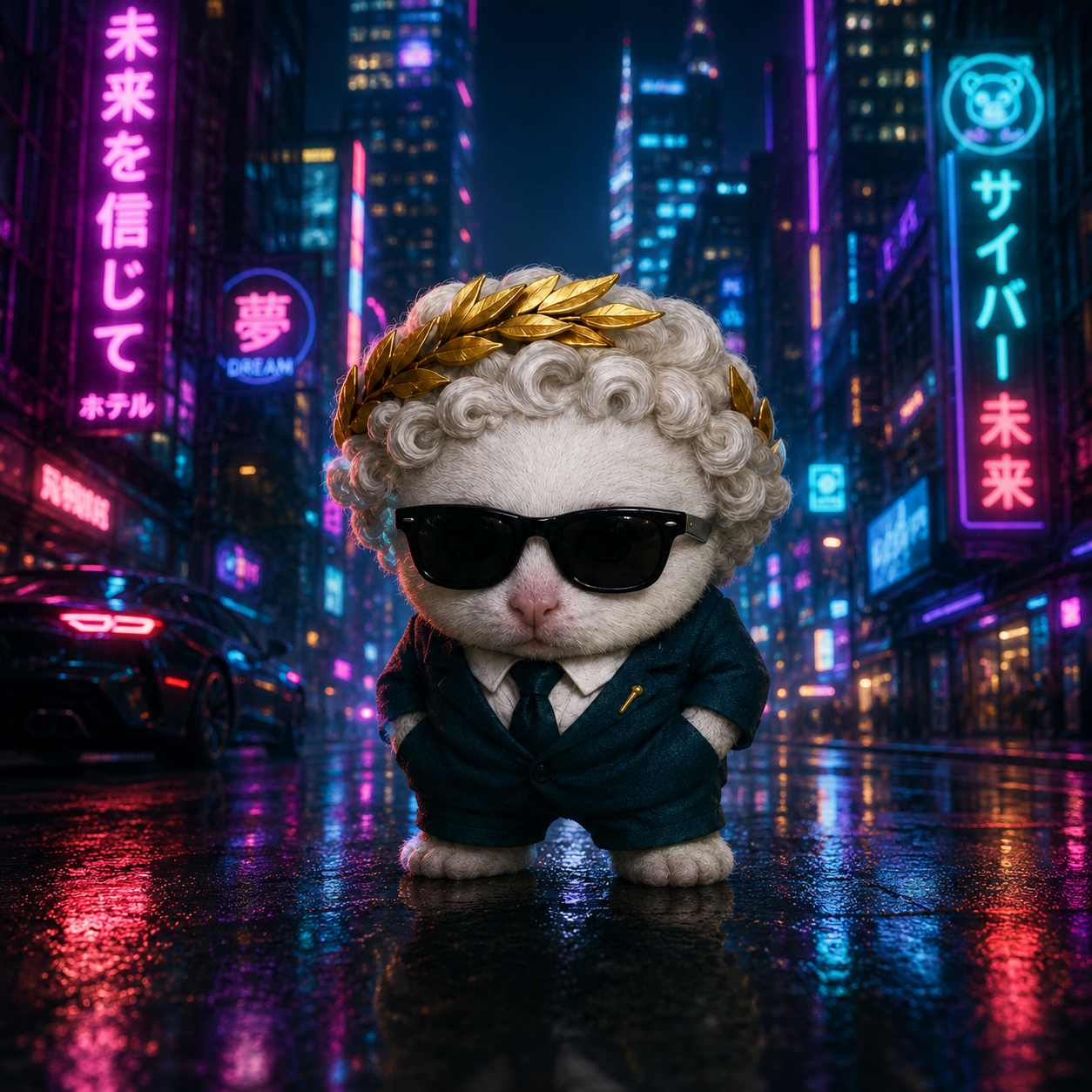 ROBINWOJAK in a neon city