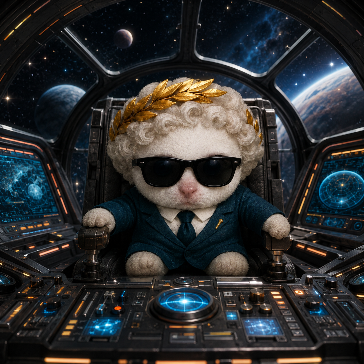 ROBINWOJAK piloting through space