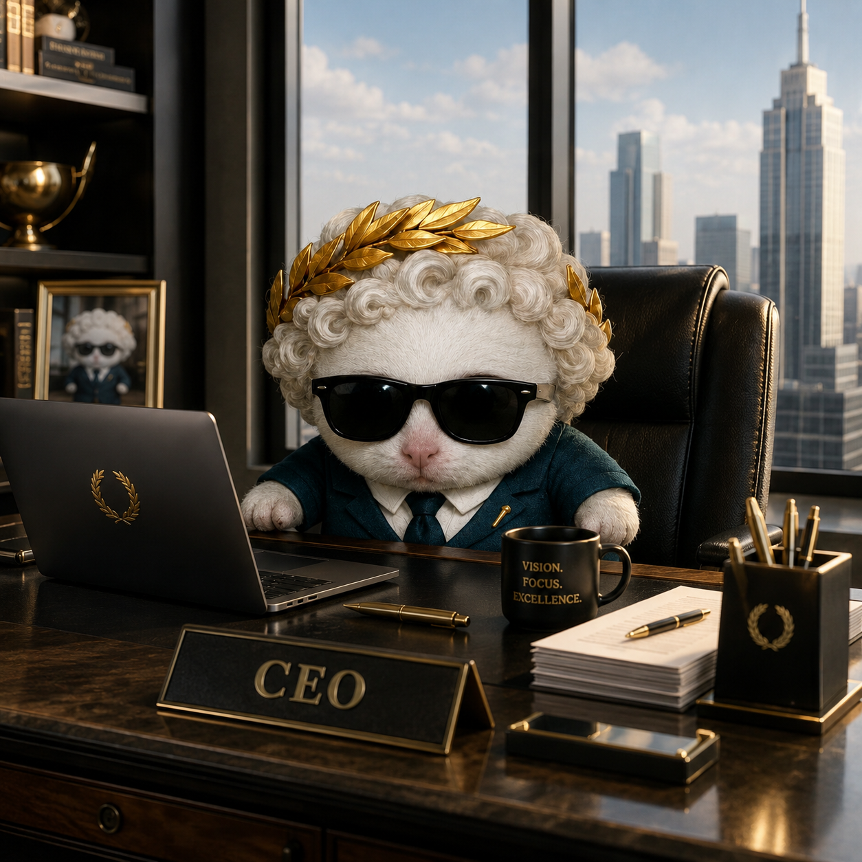 ROBINWOJAK working at his desk